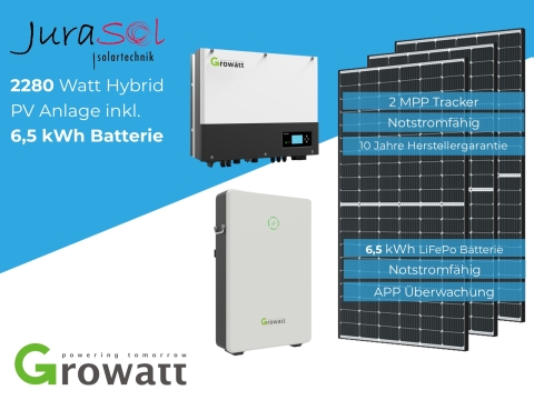 2280 Watt Solar Kit inkl. 6,5 kWh Batterie